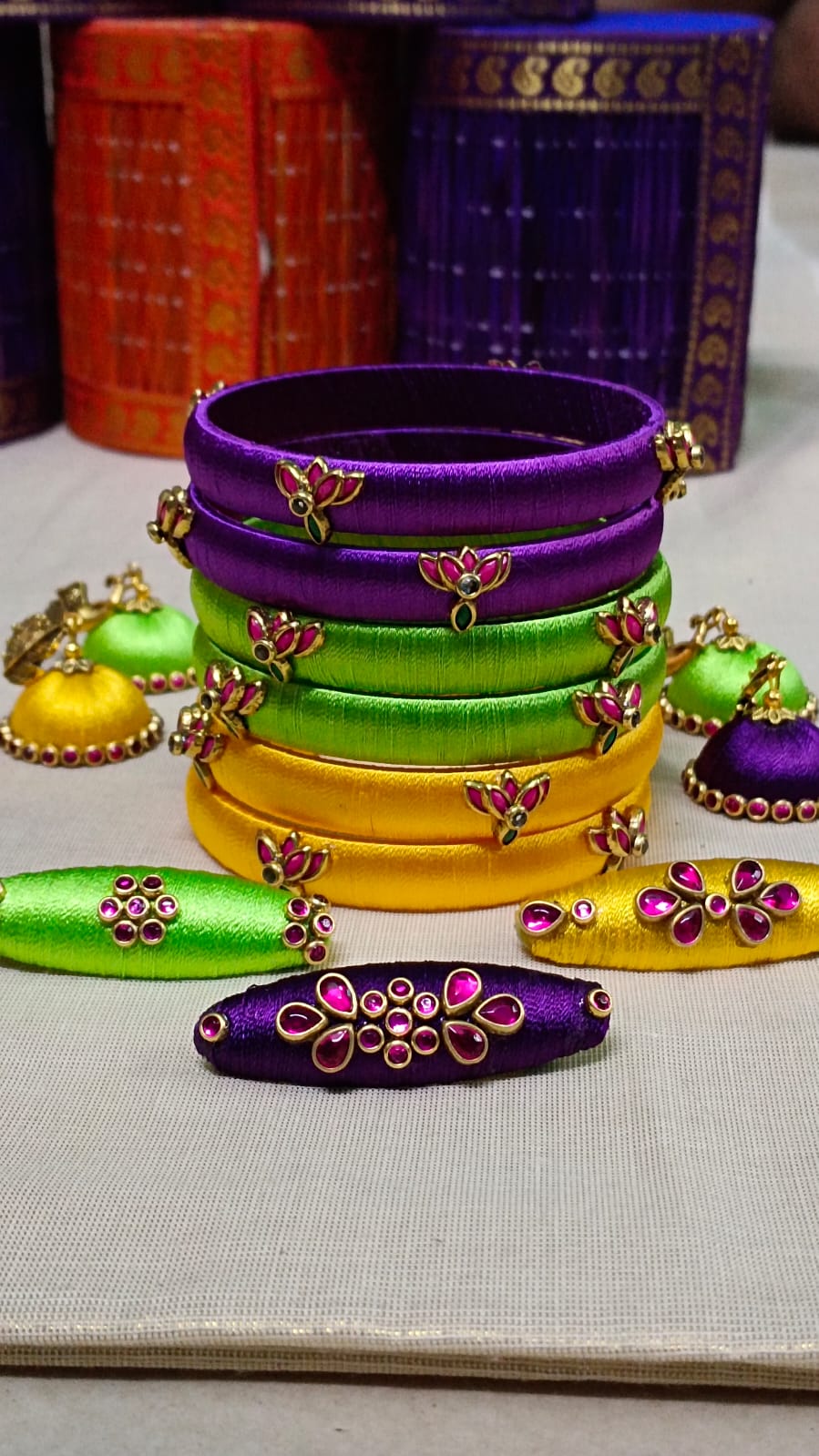 Silk Thread Jewelry Set 5